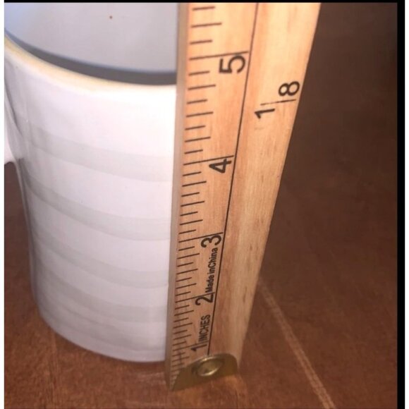 Handcrafted Ceramic Striped Mug With Large Handle - Picture 5 of 6